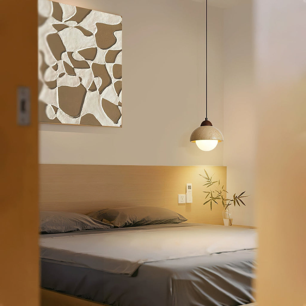 Fendelora Travertine Pendant Light-Moonnatur
