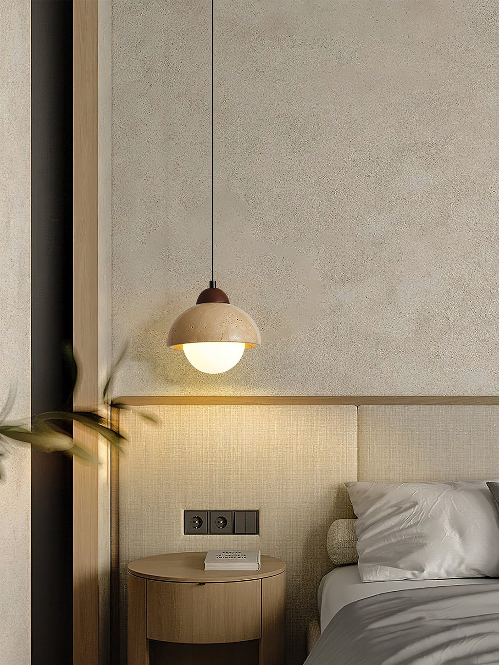 Fendelora Travertine Pendant Light-Moonnatur