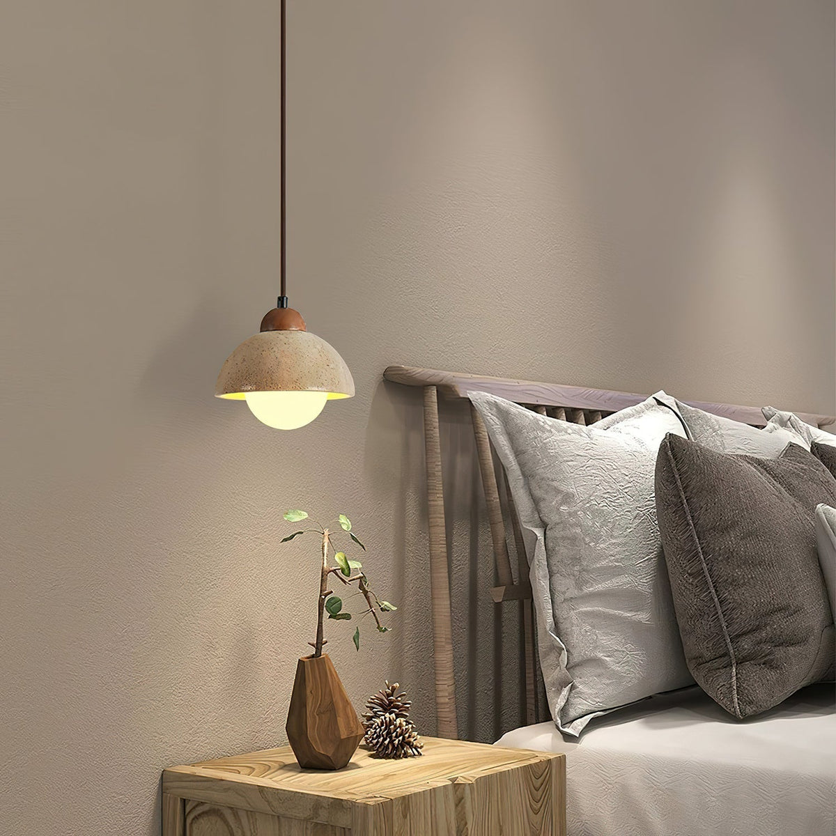 Fendelora Travertine Pendant Light-Moonnatur