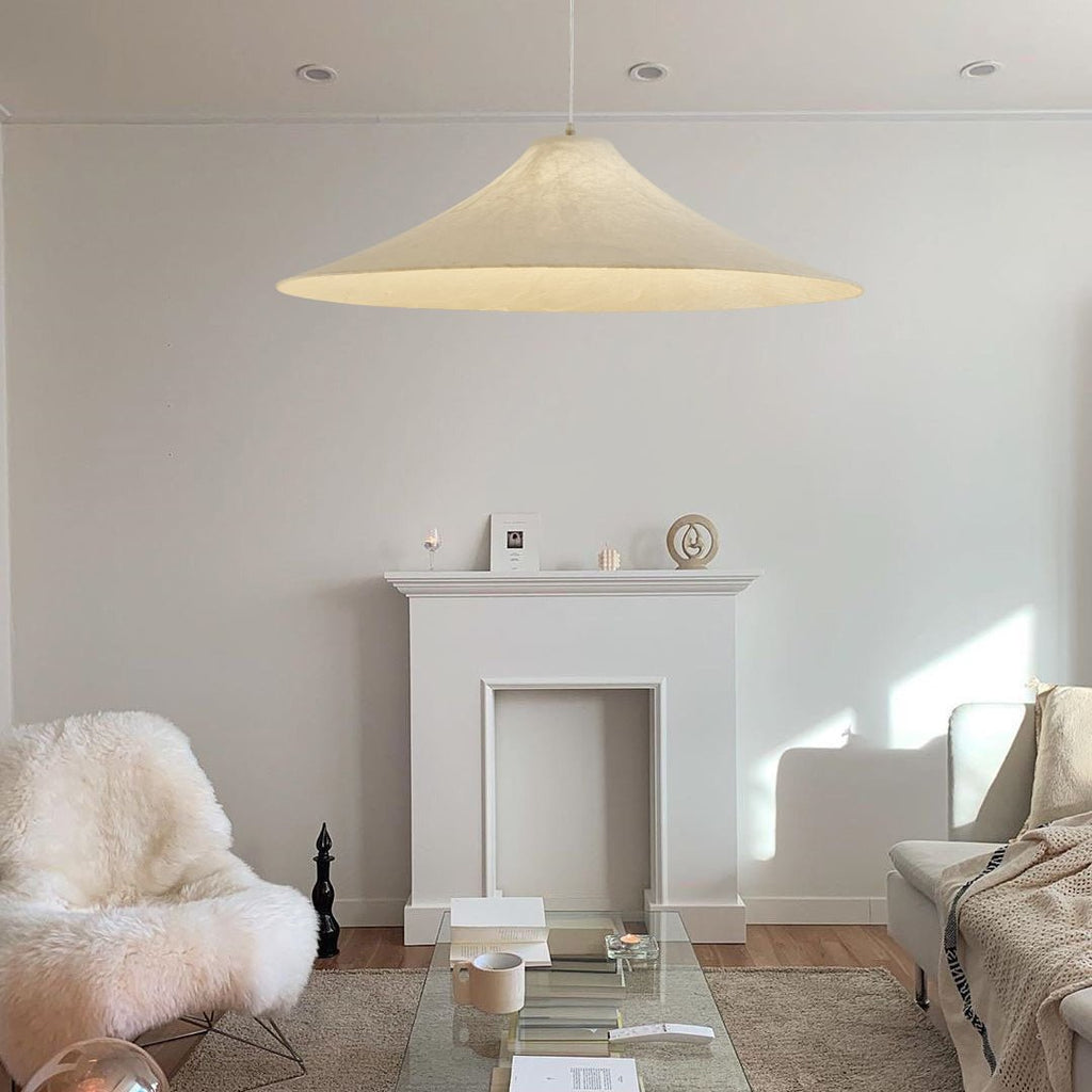 Lyrenaria Mulberry Silk Pendant Light-Moonnatur