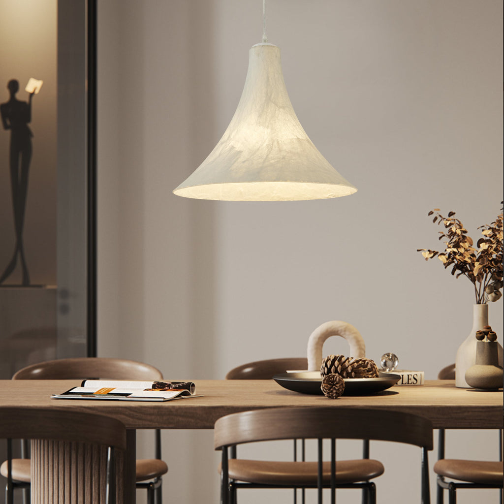 Lyrenaria Mulberry Silk Pendant Light-Moonnatur