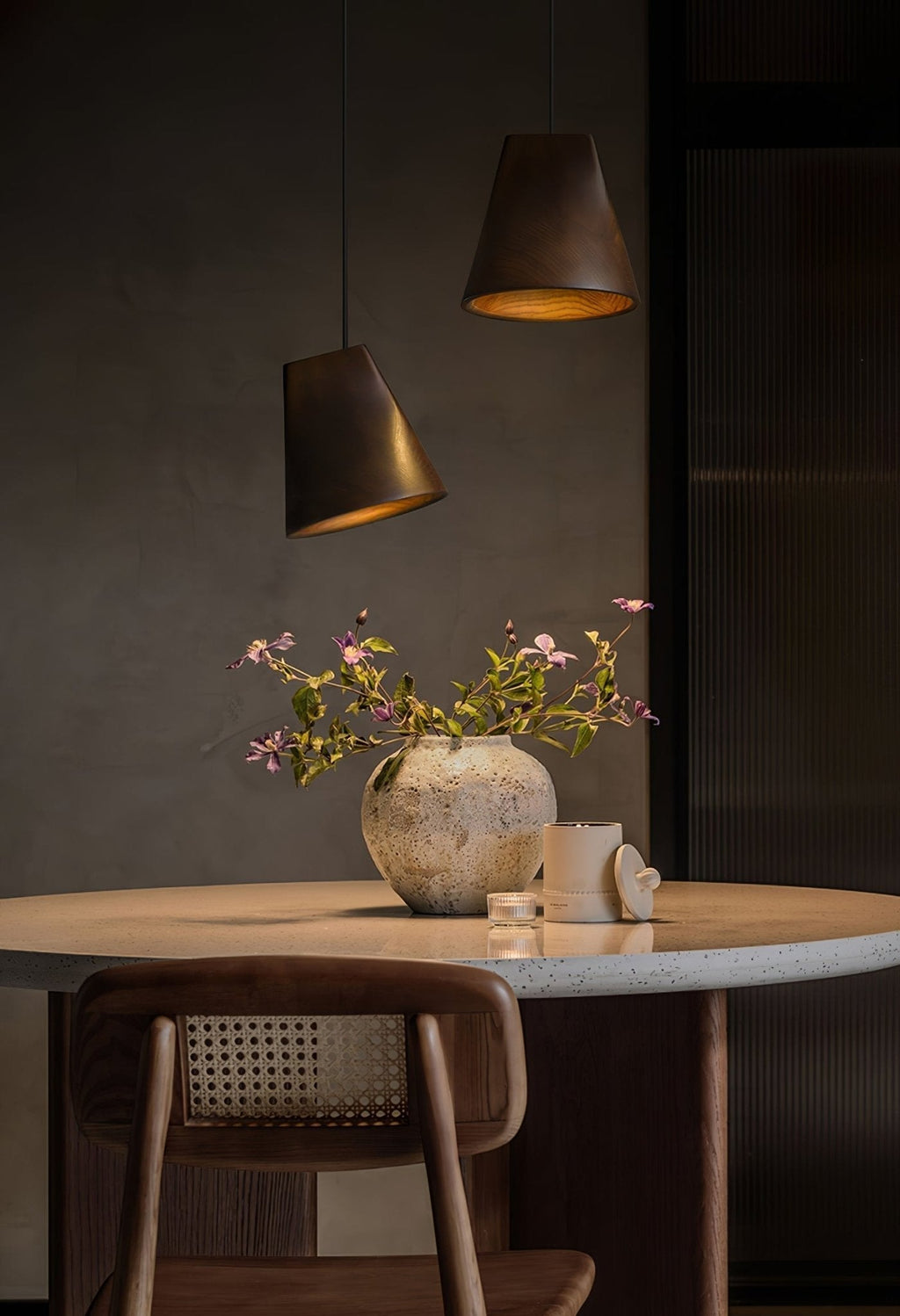 Farnelonna Wood Pendant Light-Moonnatur