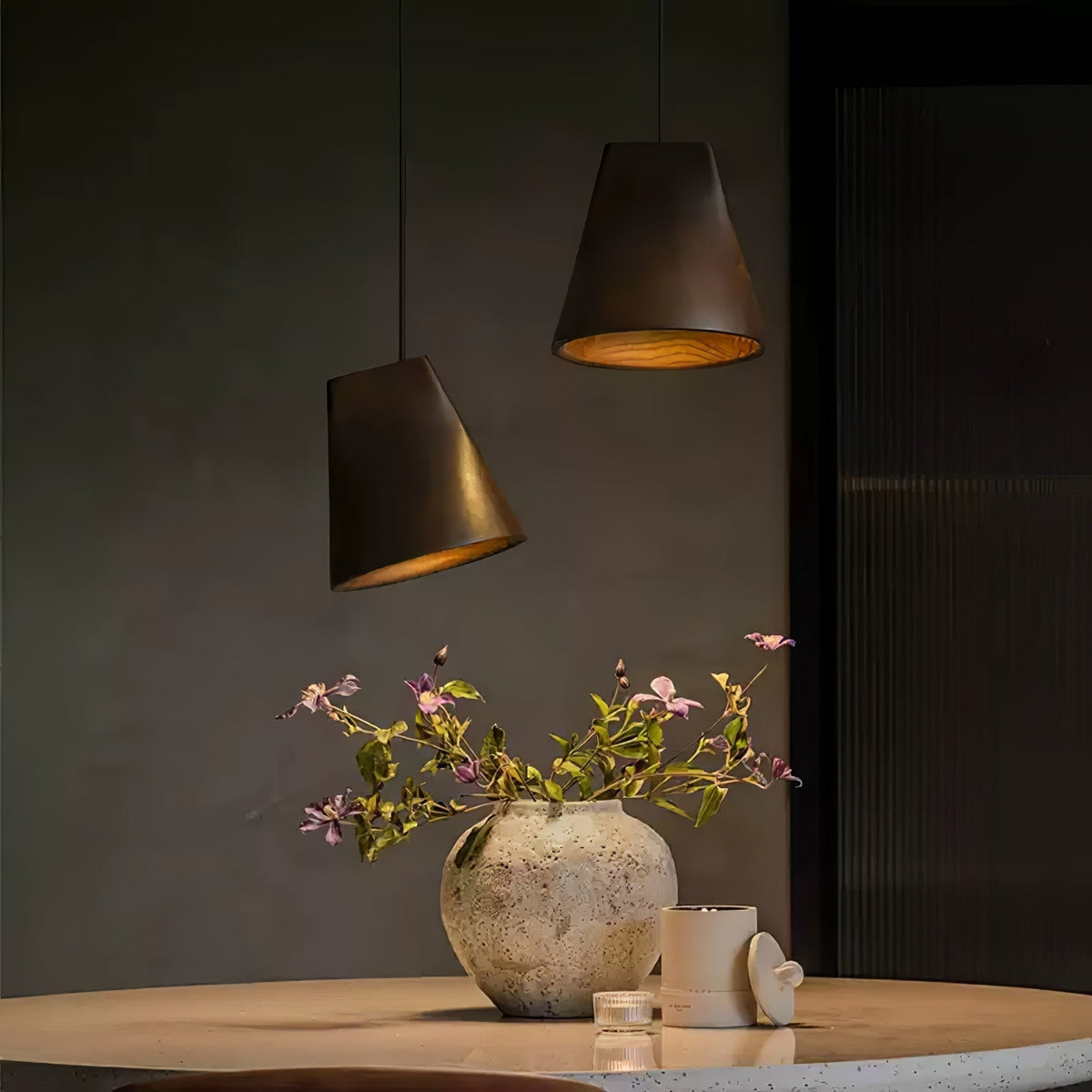 Farnelonna Wood Pendant Light-Moonnatur