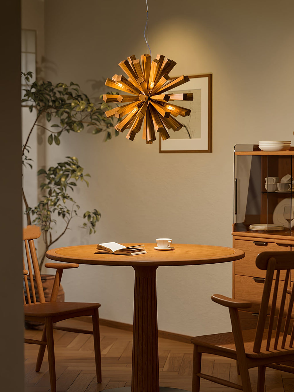Galenis Wood Chandelier-Moonnatur