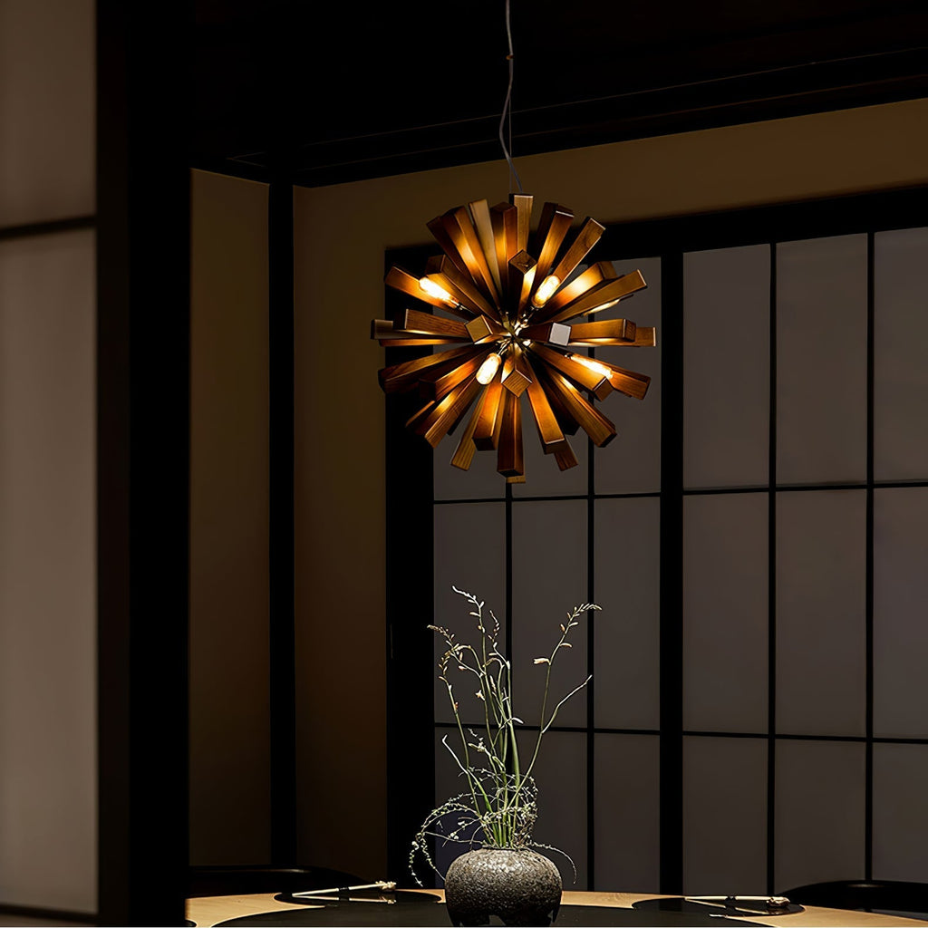 Galenis Wood Chandelier-Moonnatur