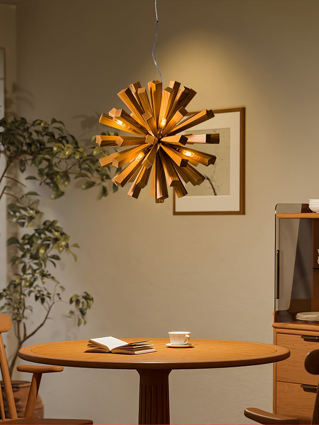 Galenis Wood Chandelier-Moonnatur