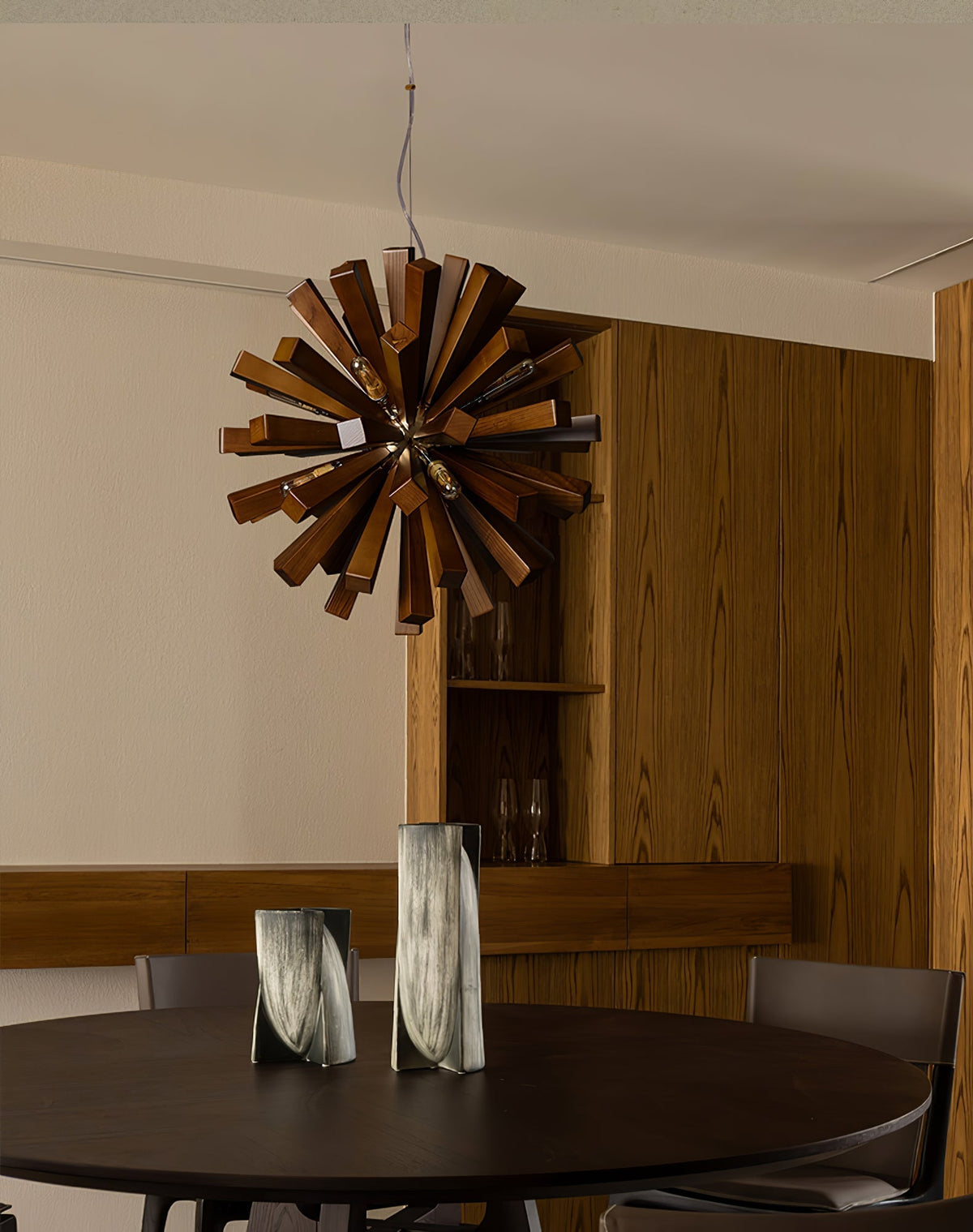 Galenis Wood Chandelier-Moonnatur