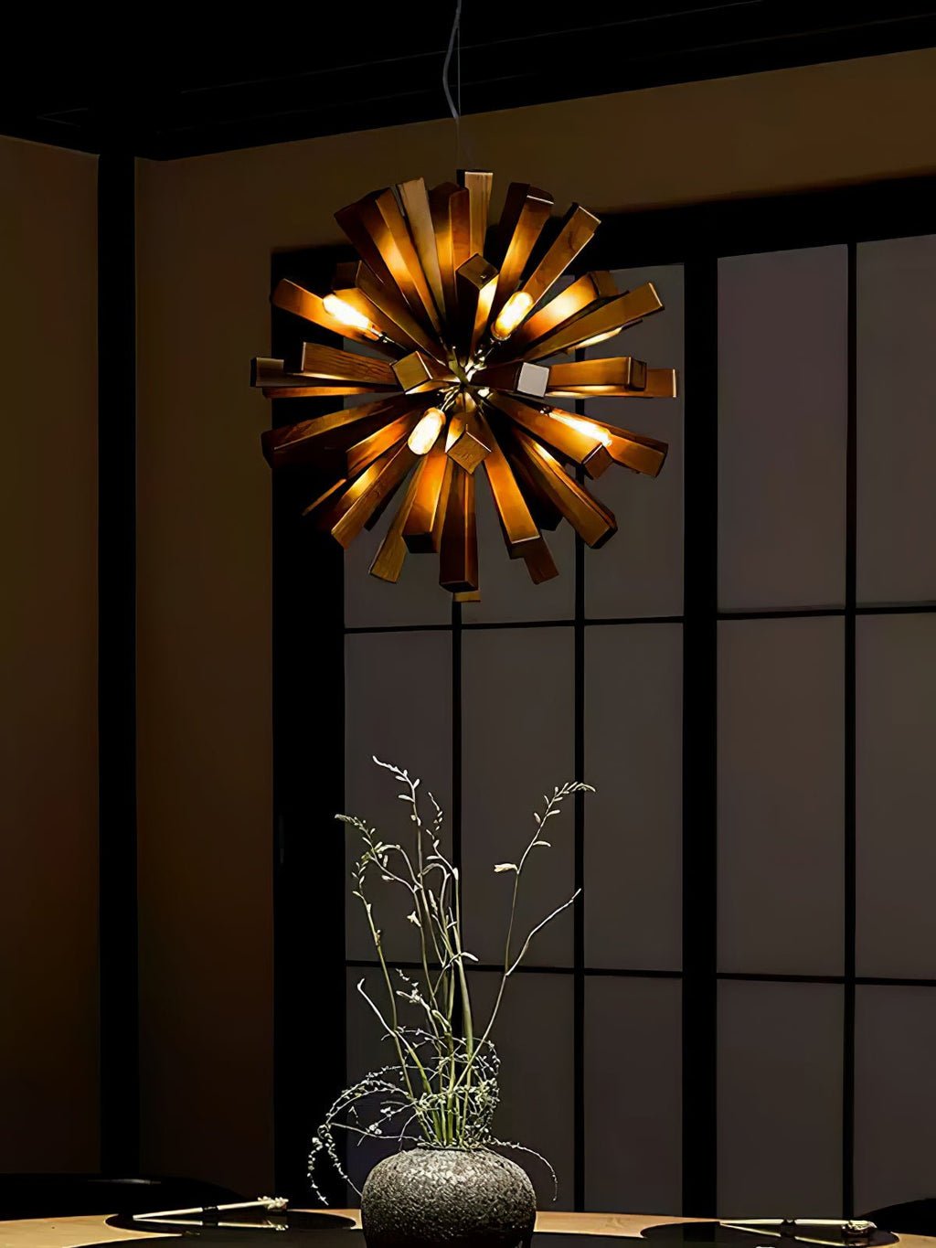 Galenis Wood Chandelier-Moonnatur