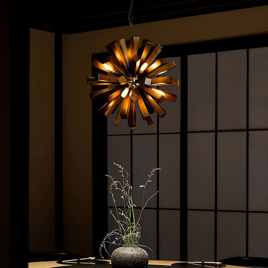 Galenis Wood Chandelier-Moonnatur