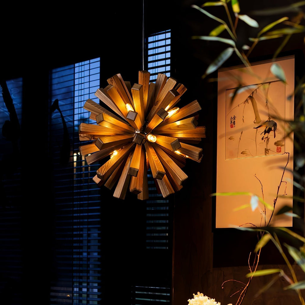 Galenis Wood Chandelier-Moonnatur