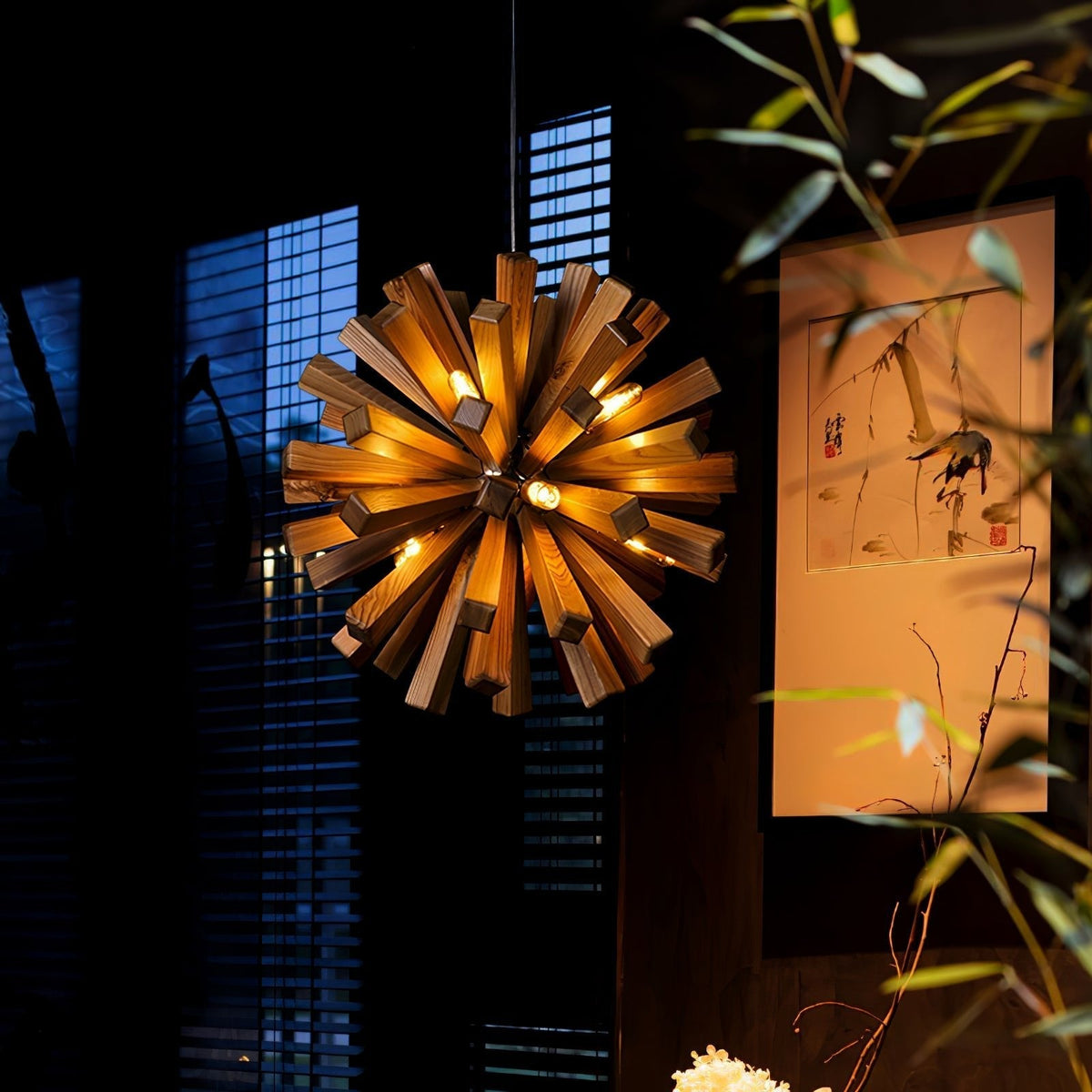 Galenis Wood Chandelier-Moonnatur