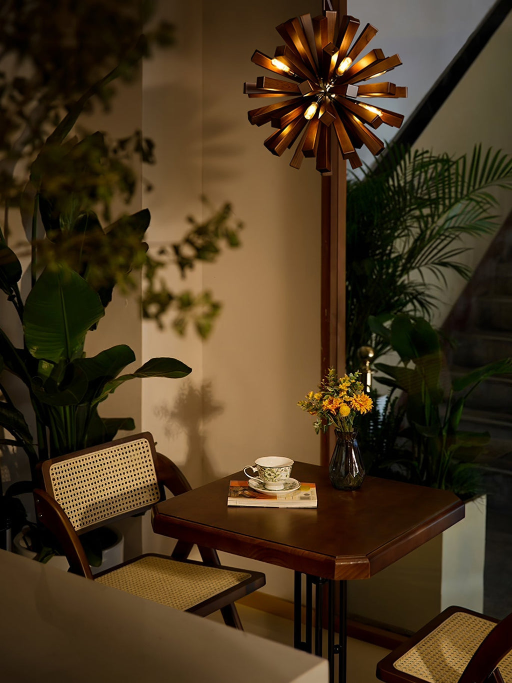 Galenis Wood Chandelier-Moonnatur