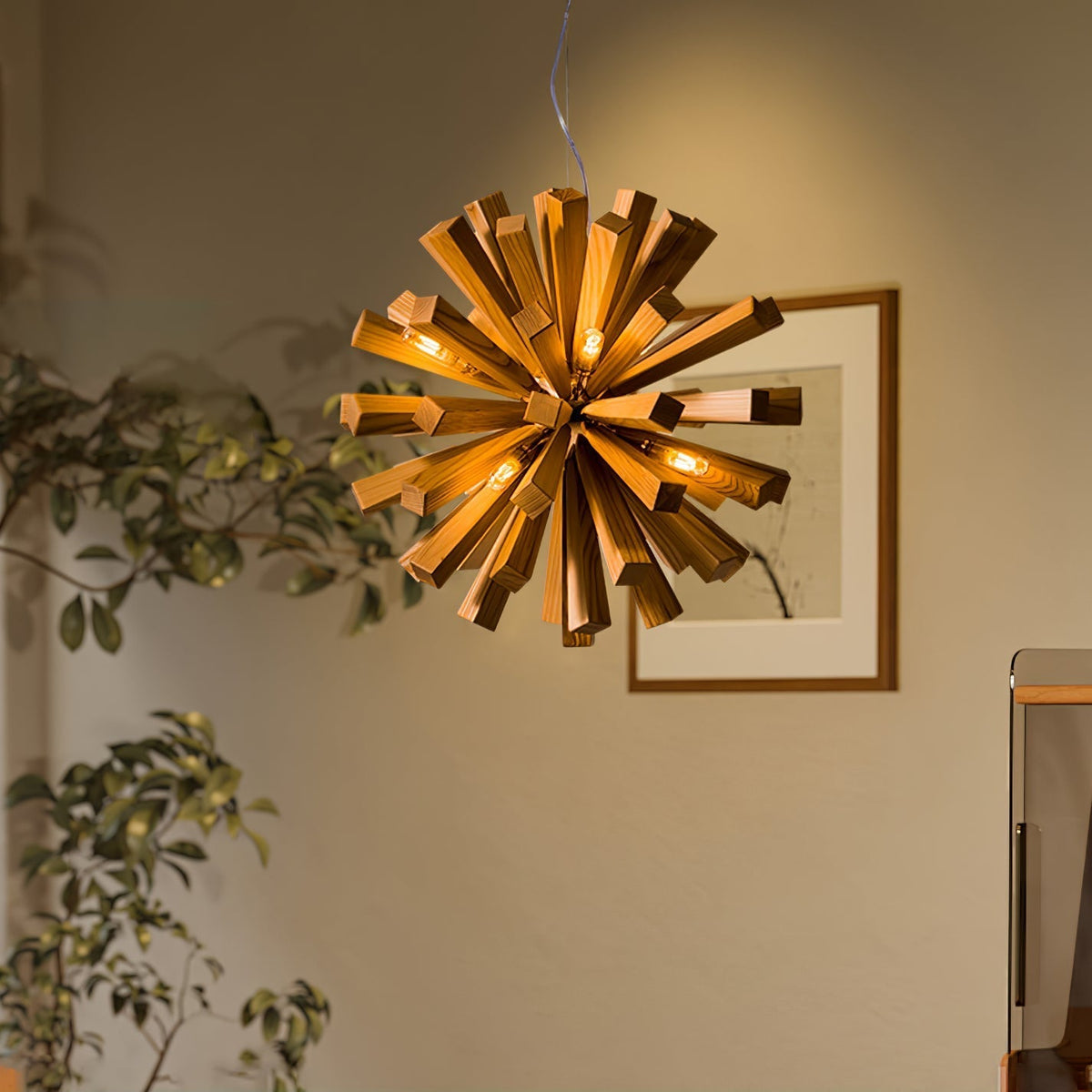 Galenis Wood Chandelier-Moonnatur