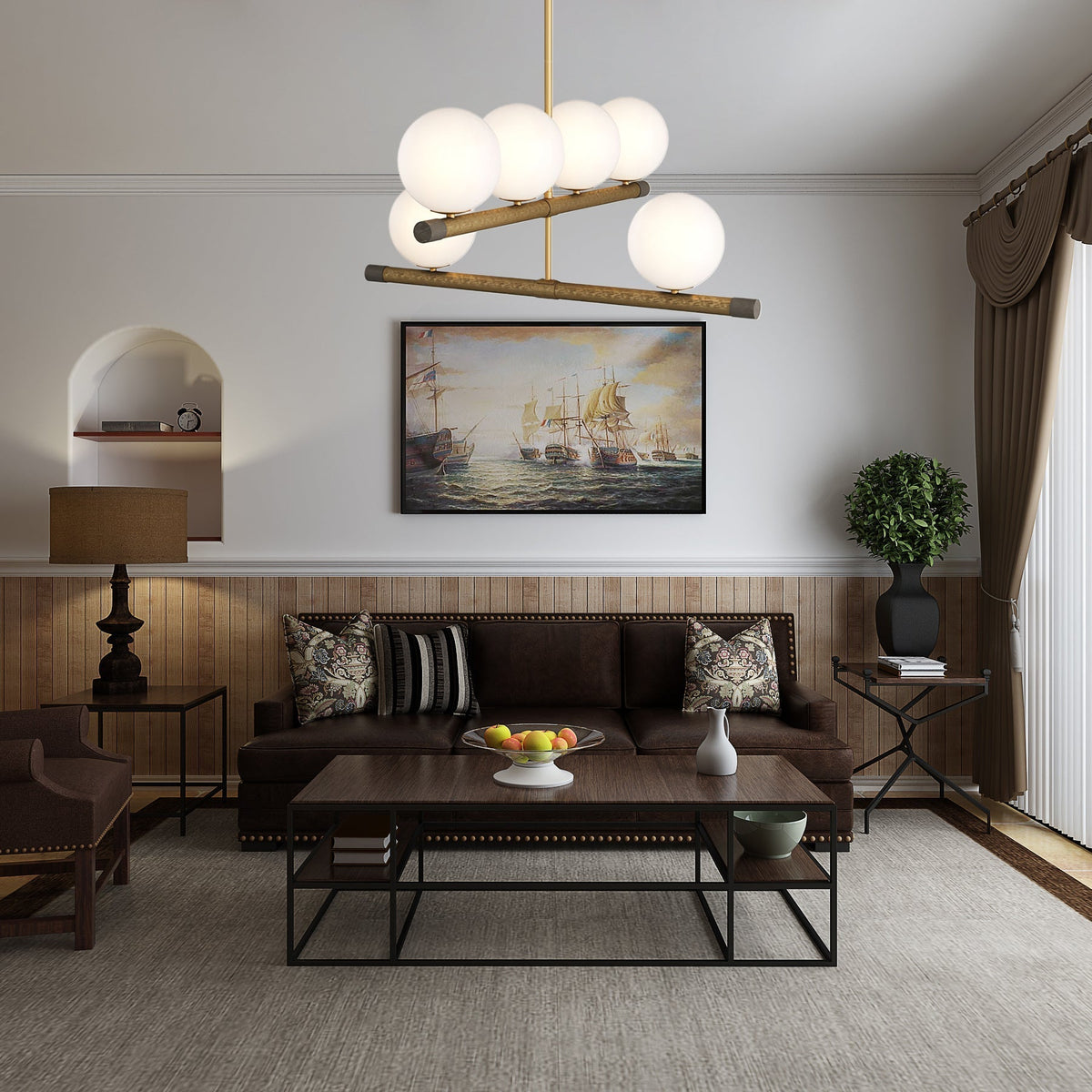 Ravensina Glass Chandelier-Moonnatur