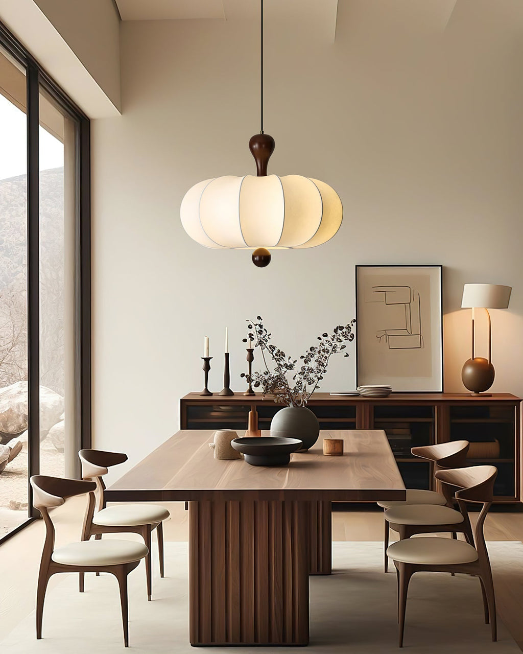 Dunselelis Fabric Pendant Light-Moonnatur