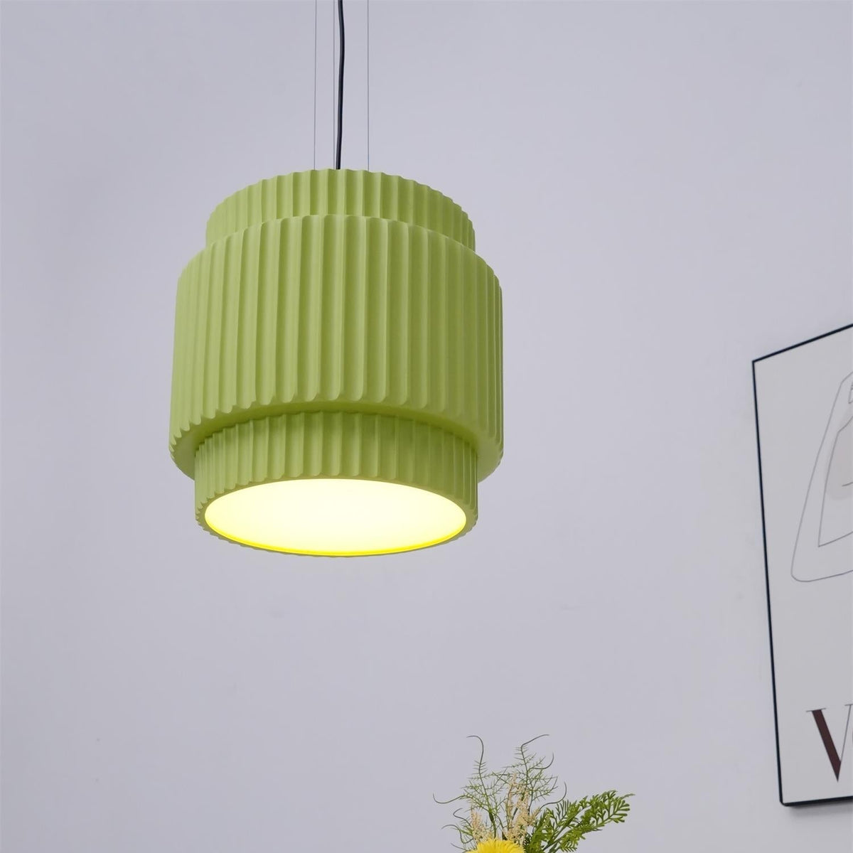 Elsenenelle Resin Pendant Light-Moonnatur