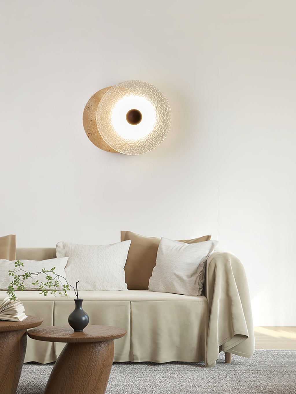 Dorrenina Travertine Wall Light-Moonnatur