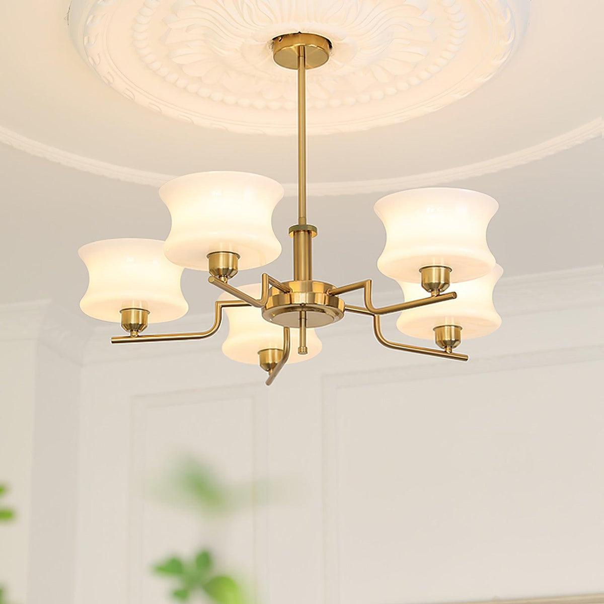 Zeluna Glass Chandelier-Moonnatur