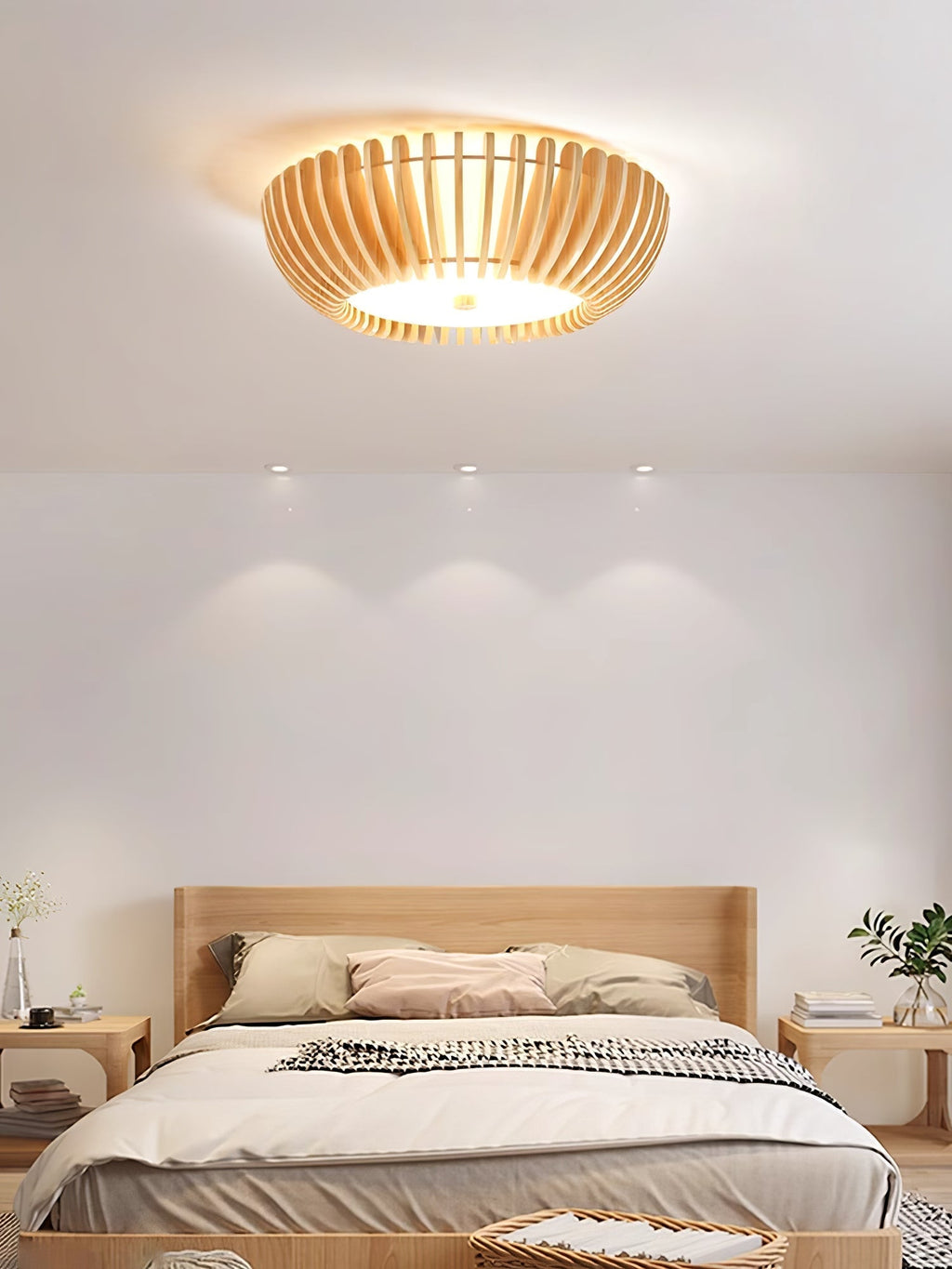 Gleniel Wood Ceiling Light-Moonnatur