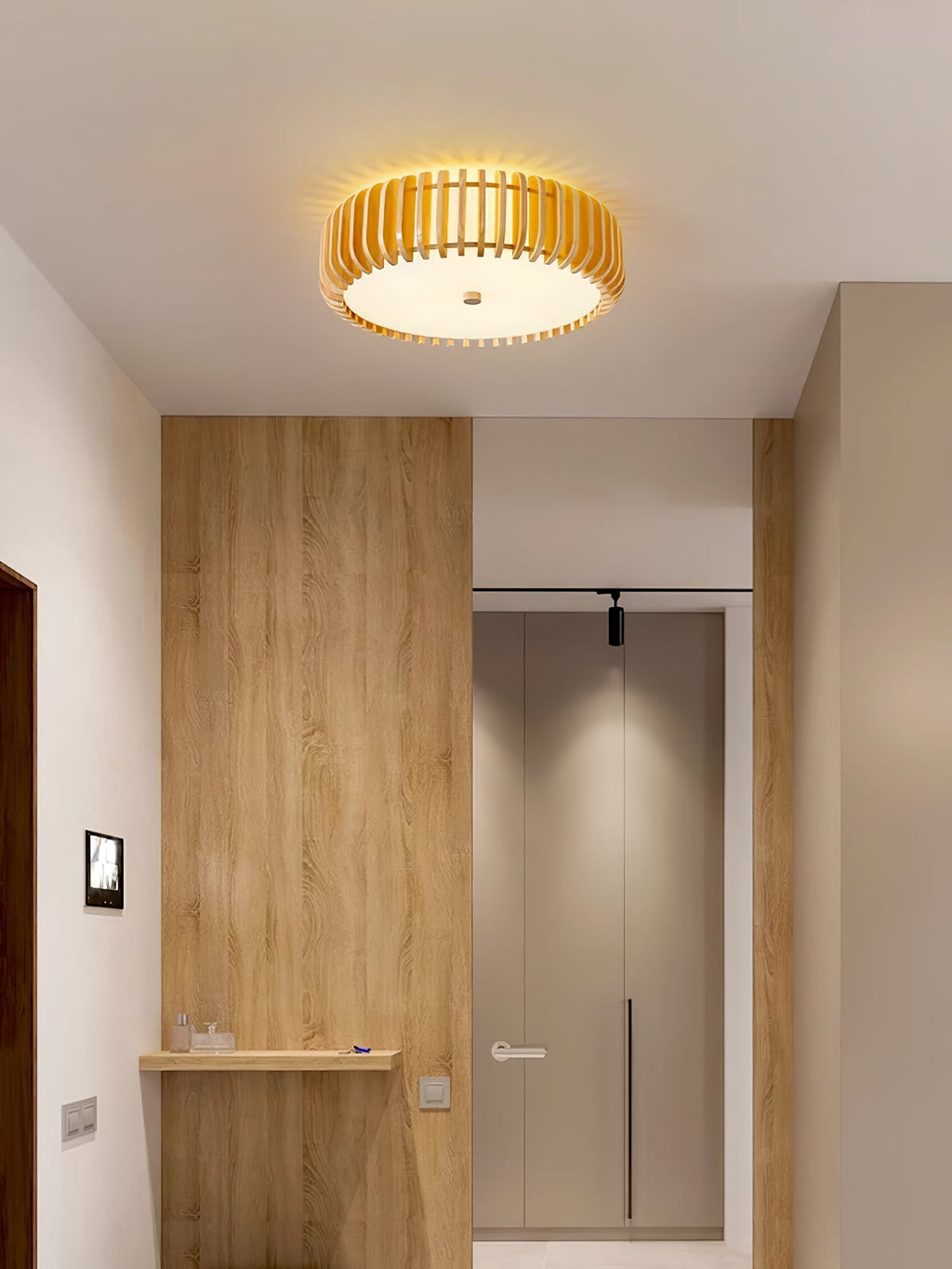 Gleniel Wood Ceiling Light-Moonnatur