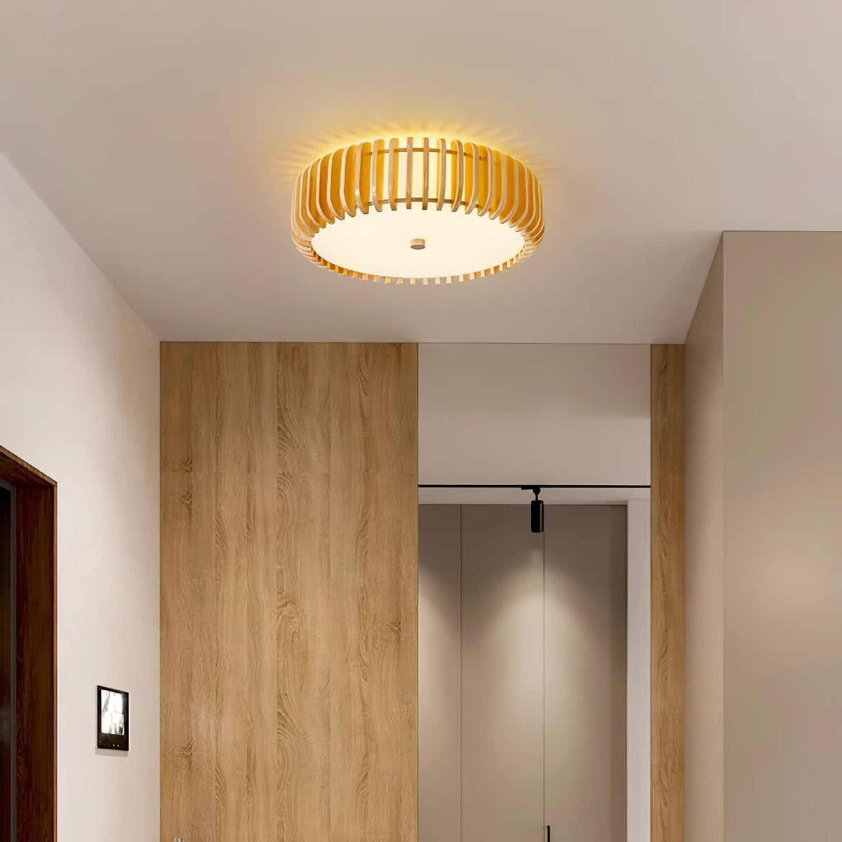 Gleniel Wood Ceiling Light-Moonnatur