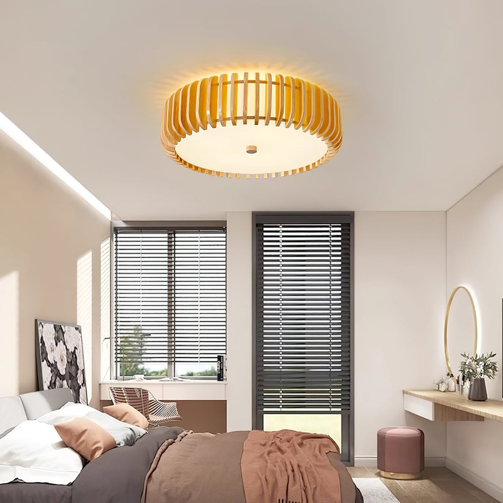 Gleniel Wood Ceiling Light-Moonnatur