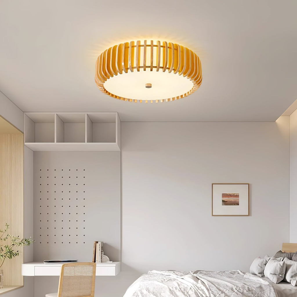 Gleniel Wood Ceiling Light-Moonnatur