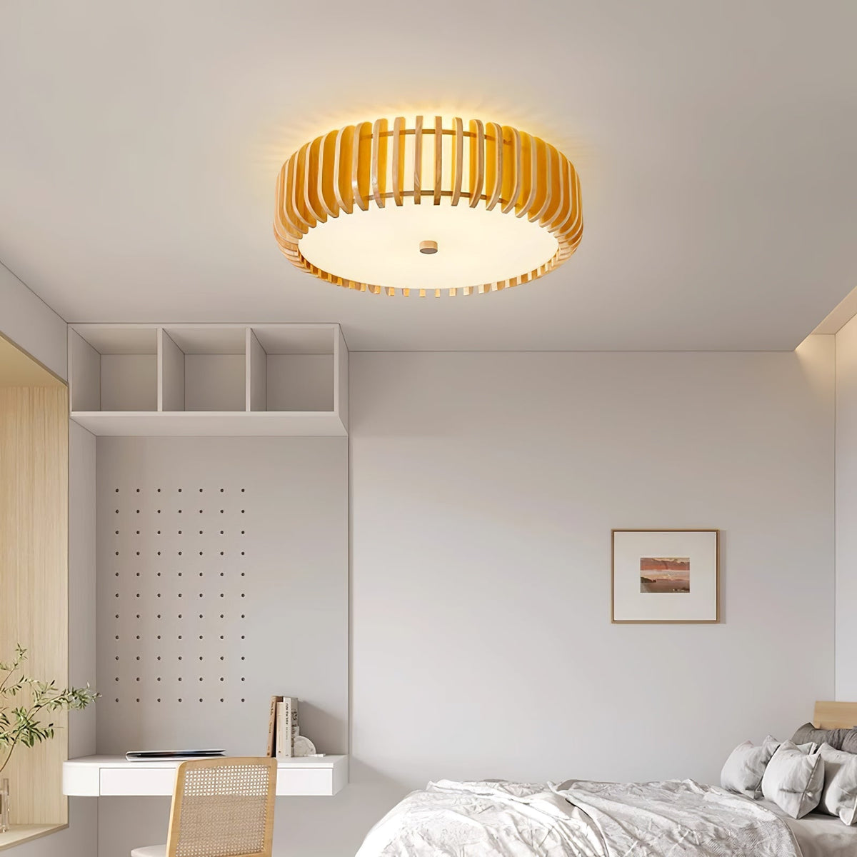 Gleniel Wood Ceiling Light-Moonnatur