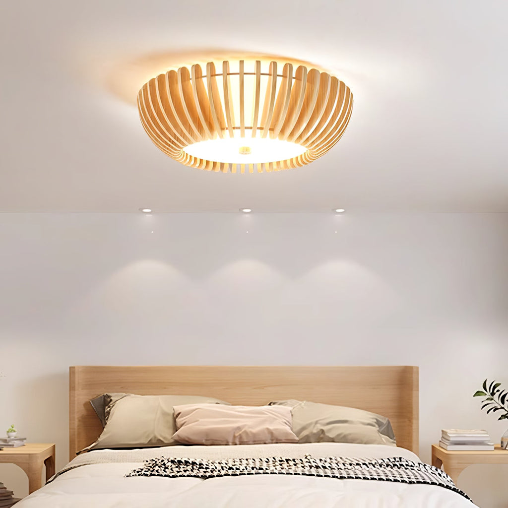 Gleniel Wood Ceiling Light-Moonnatur