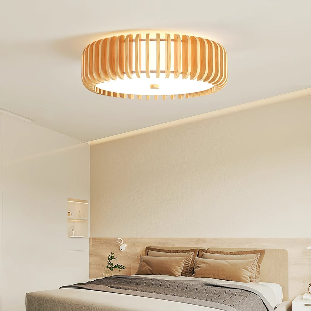 Gleniel Wood Ceiling Light-Moonnatur