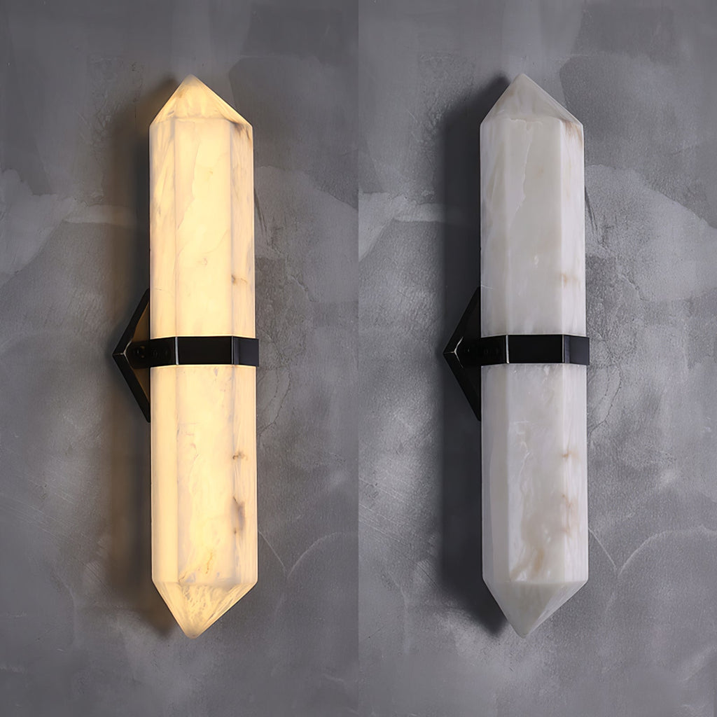 Garnelenelle Alabaster Wall Light-Moonnatur