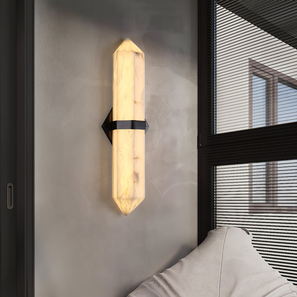 Garnelenelle Alabaster Wall Light-Moonnatur