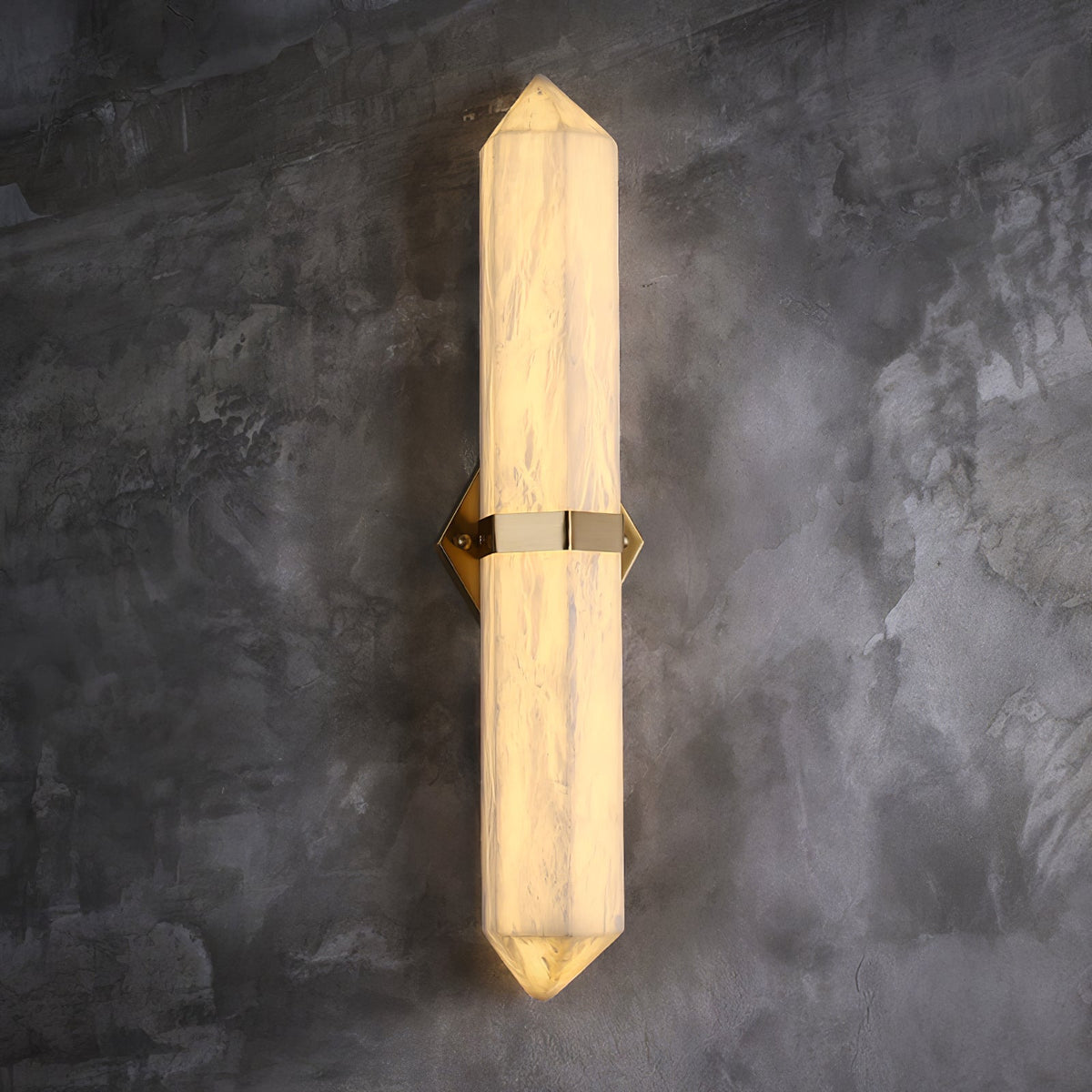 Garnelenelle Alabaster Wall Light-Moonnatur