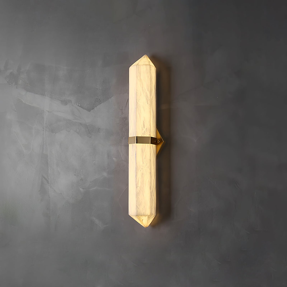 Garnelenelle Alabaster Wall Light-Moonnatur
