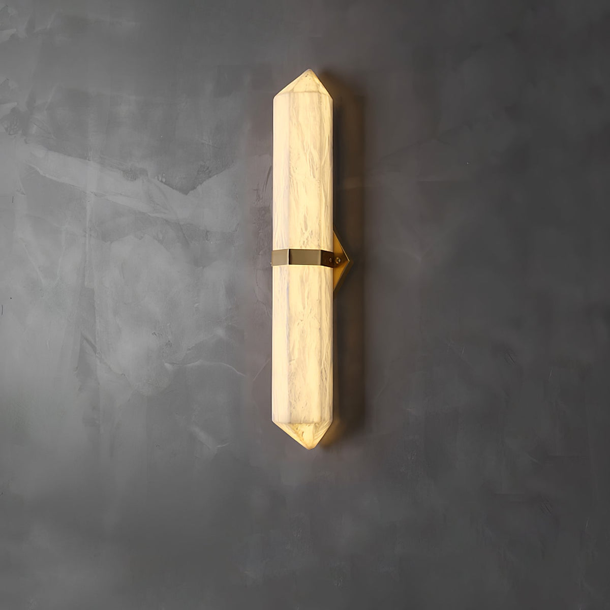 Garnelenelle Alabaster Wall Light-Moonnatur