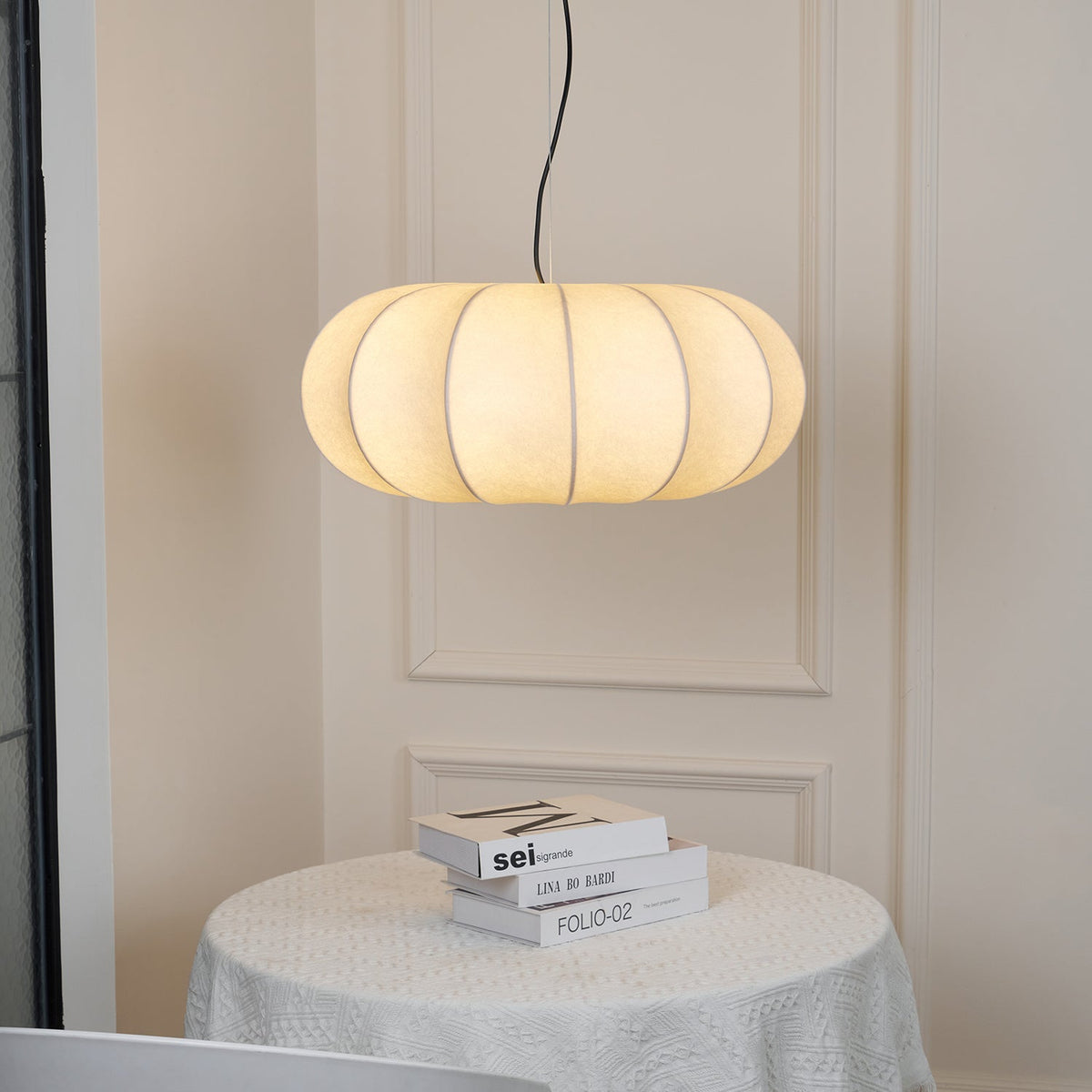 Castermere Silk Pendant Light-Moonnatur