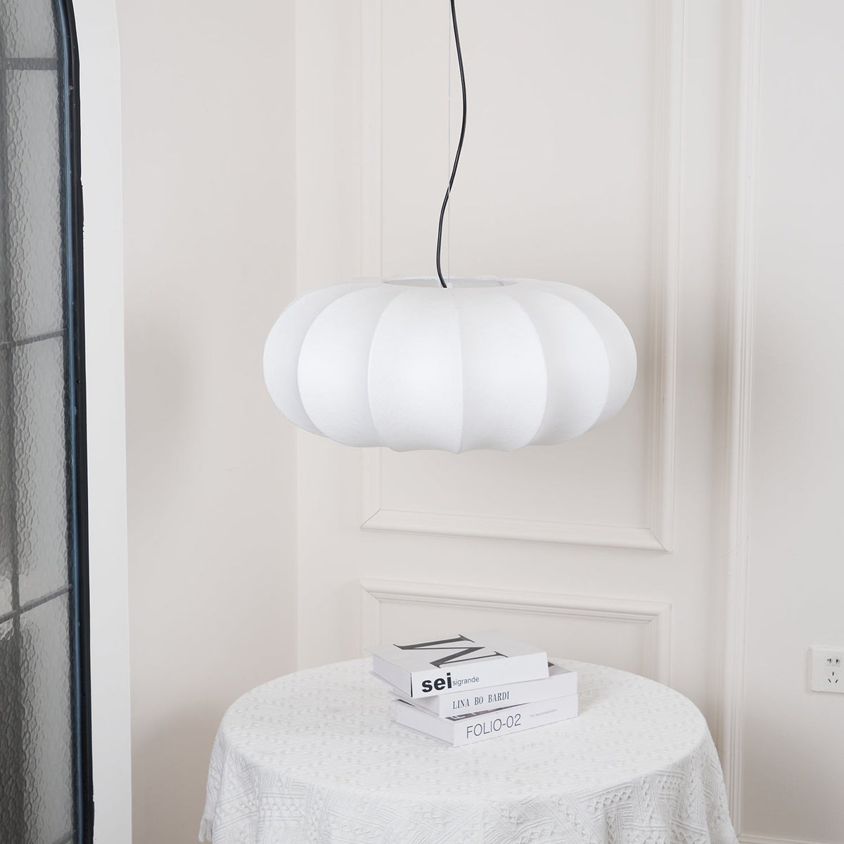 Castermere Silk Pendant Light-Moonnatur
