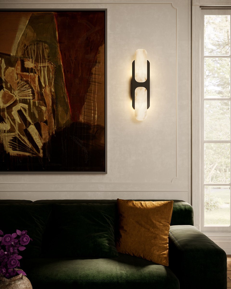 Corenelle Alabaster Wall Light-Moonnatur