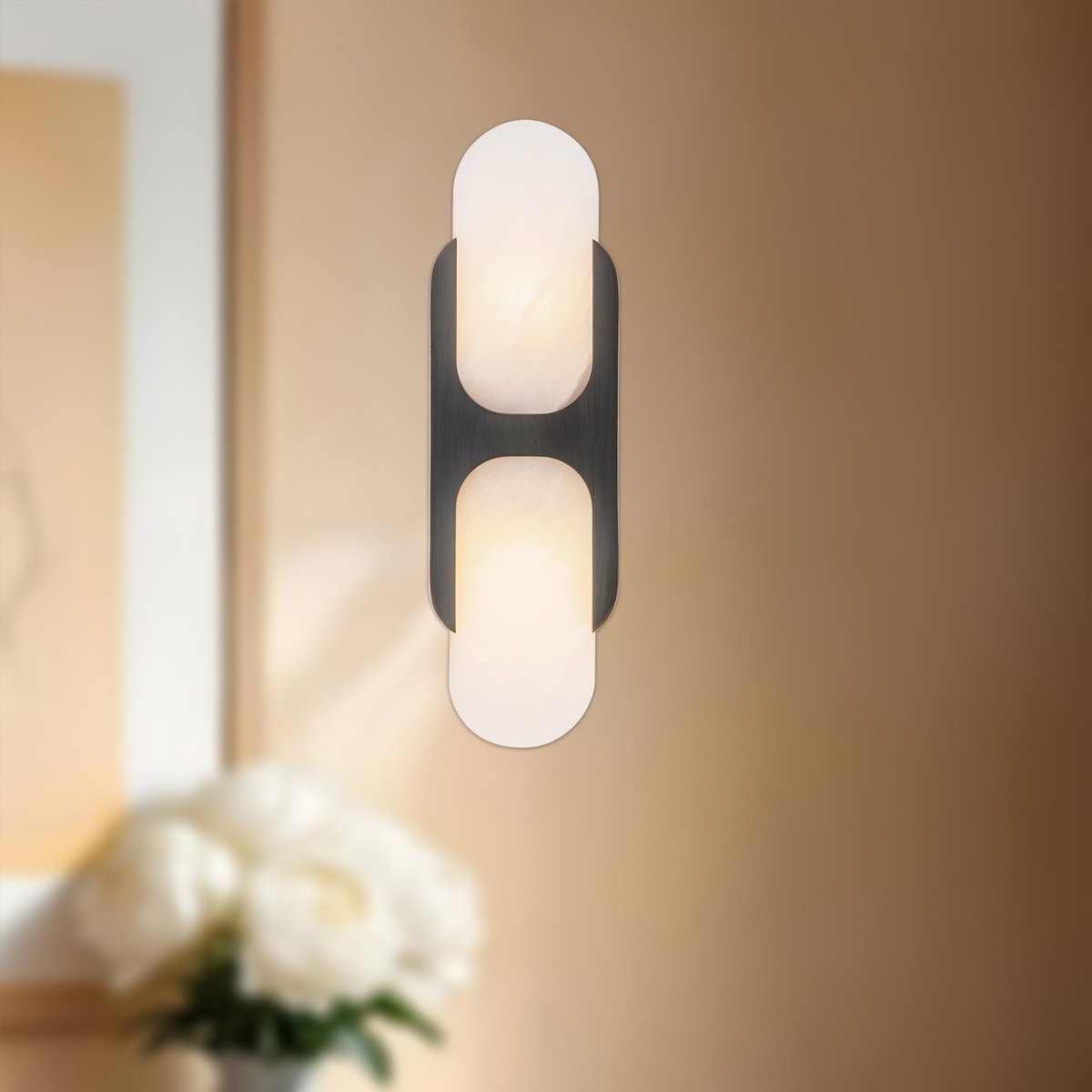 Corenelle Alabaster Wall Light-Moonnatur