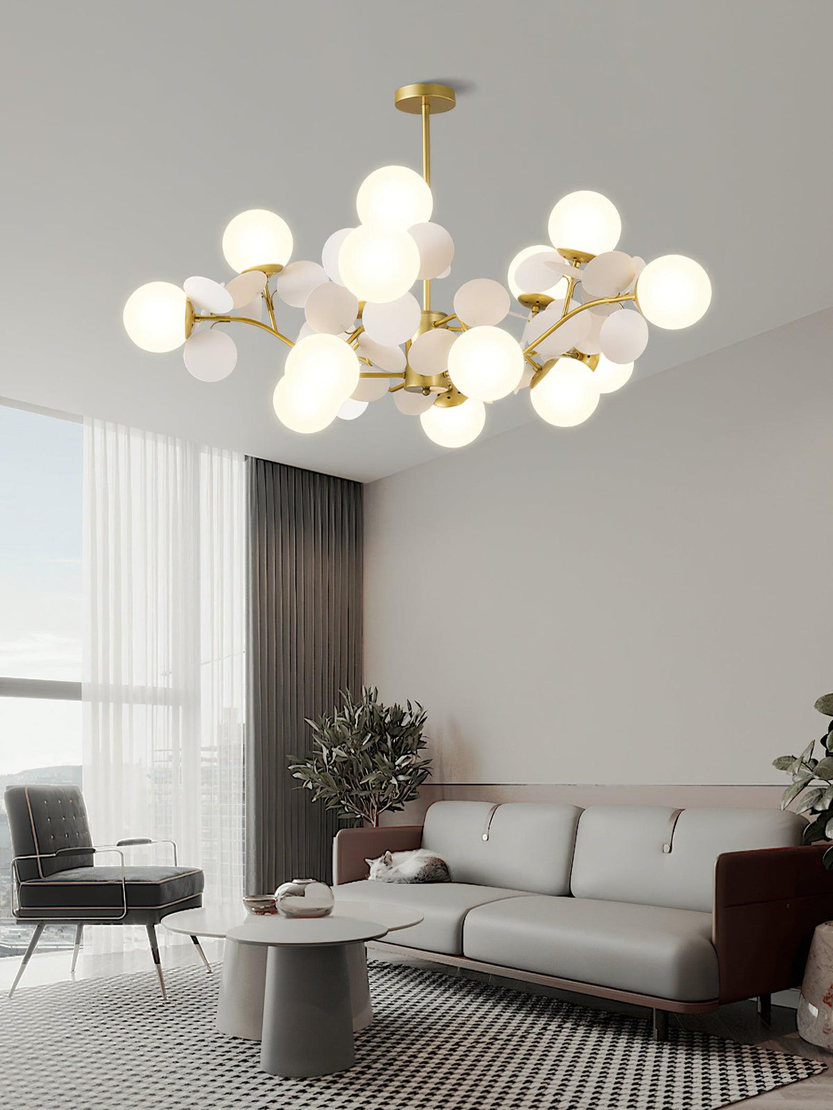 Mirella Glass Chandelier-Moonnatur