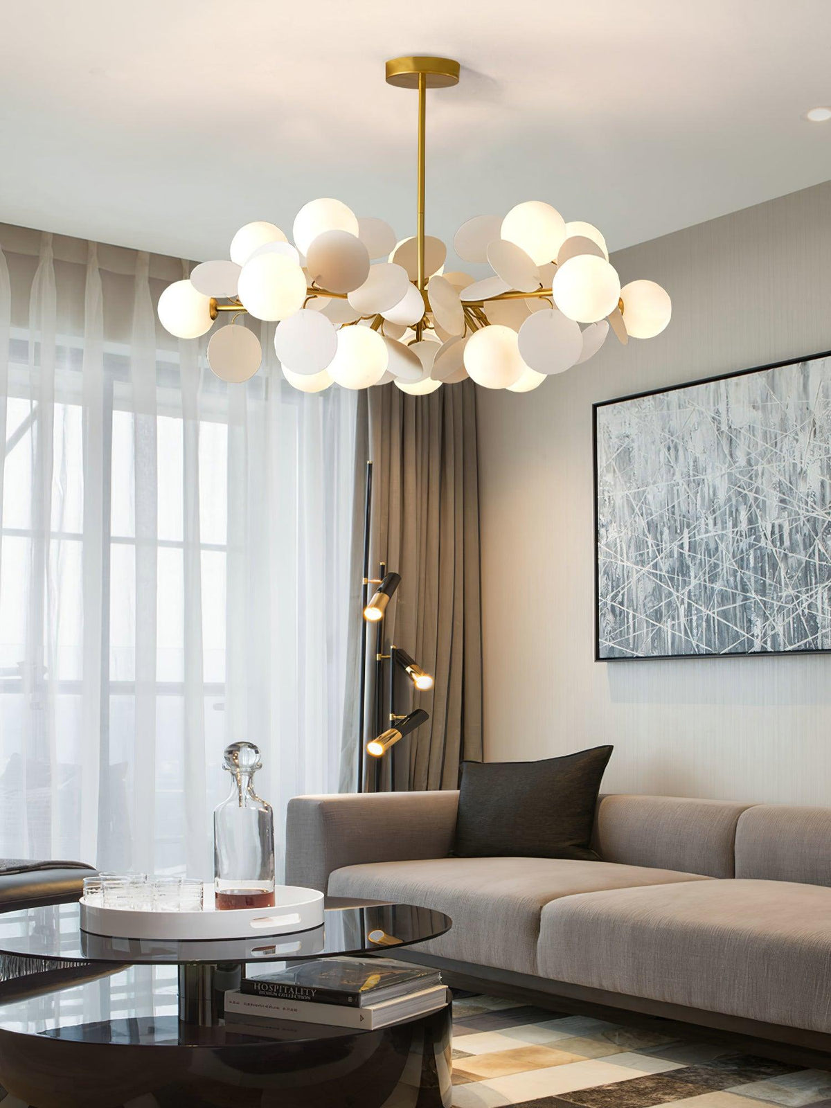 Mirella Glass Chandelier-Moonnatur