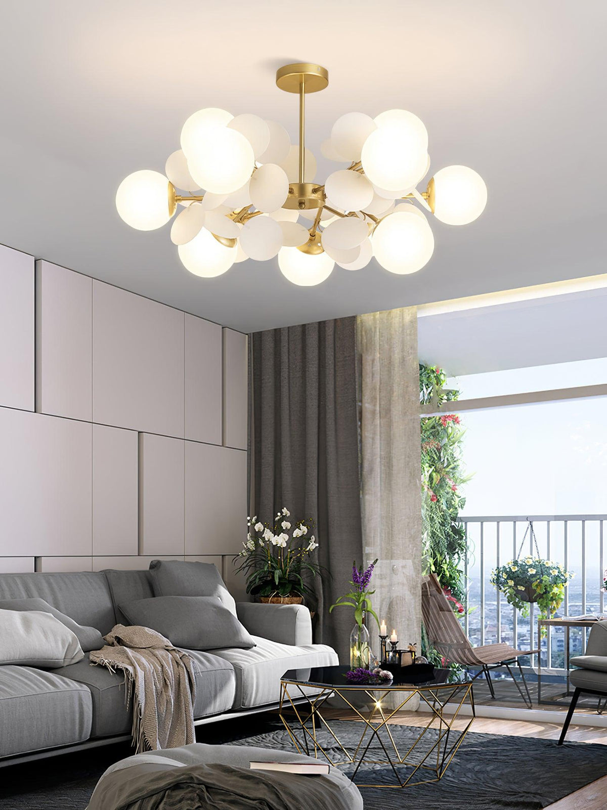 Mirella Glass Chandelier-Moonnatur