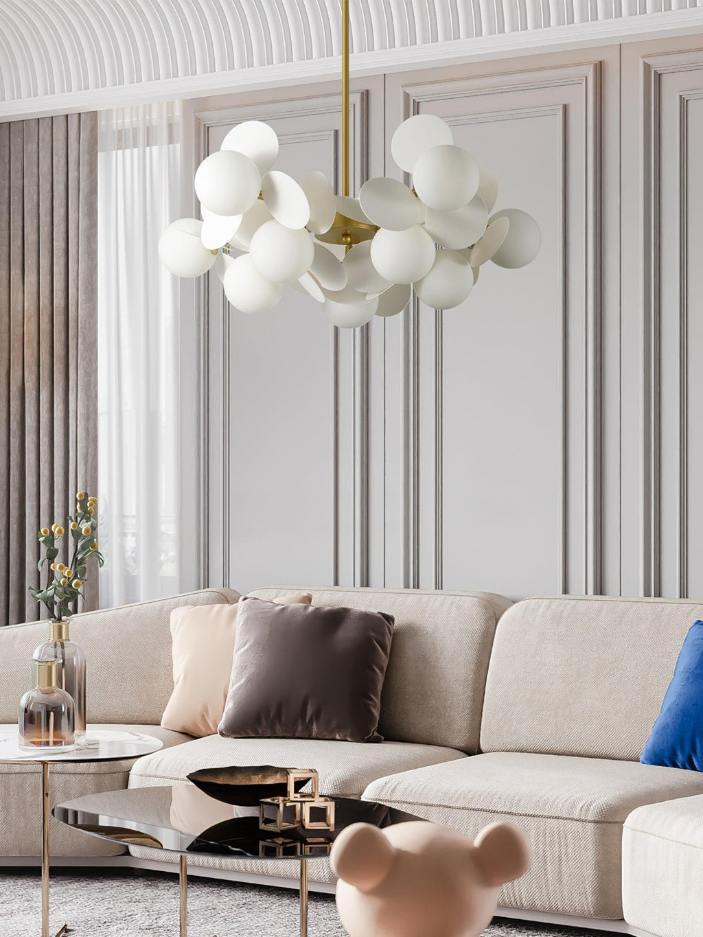 Mirella Glass Chandelier-Moonnatur
