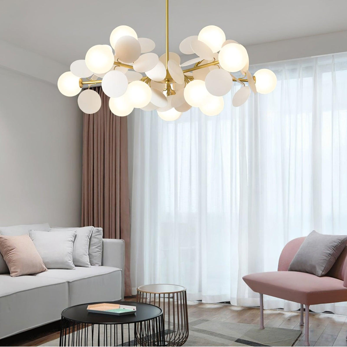 Mirella Glass Chandelier-Moonnatur