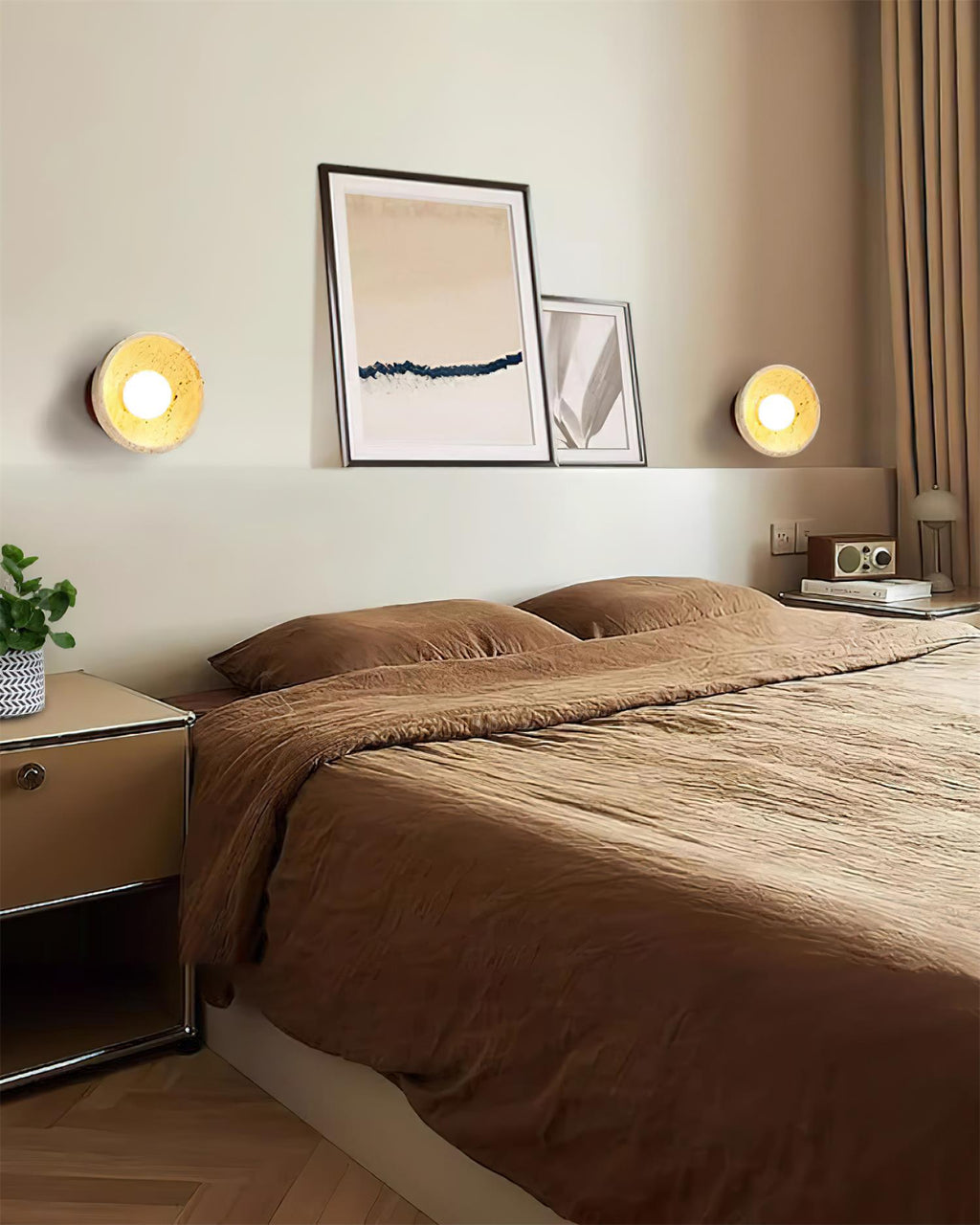 Merreniel Travertine Wall Light-Moonnatur