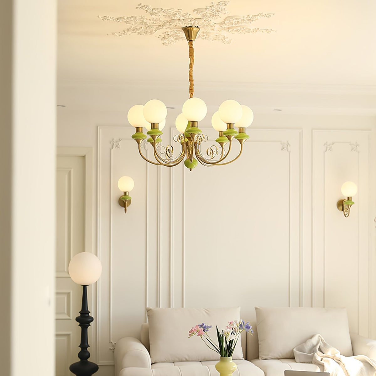 Xyndora Glass Chandelier-Moonnatur