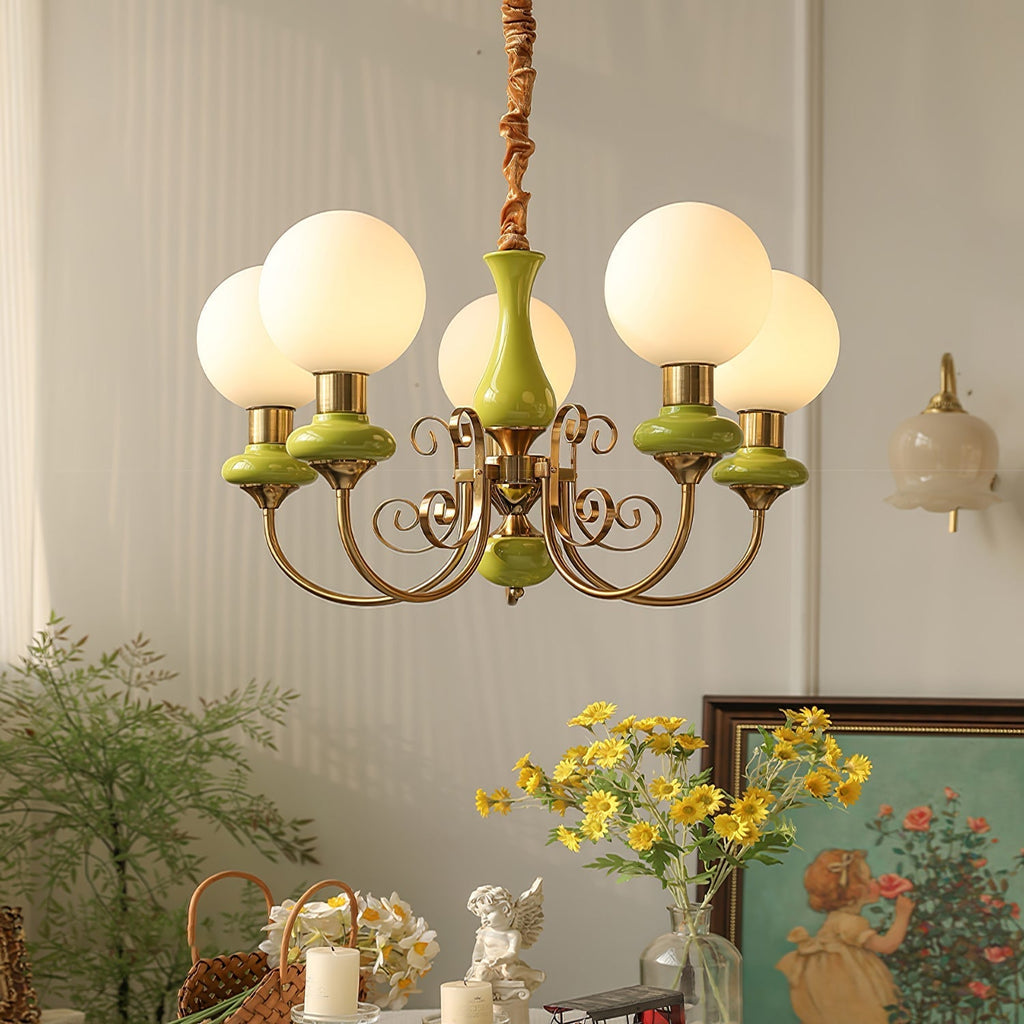 Xyndora Glass Chandelier-Moonnatur