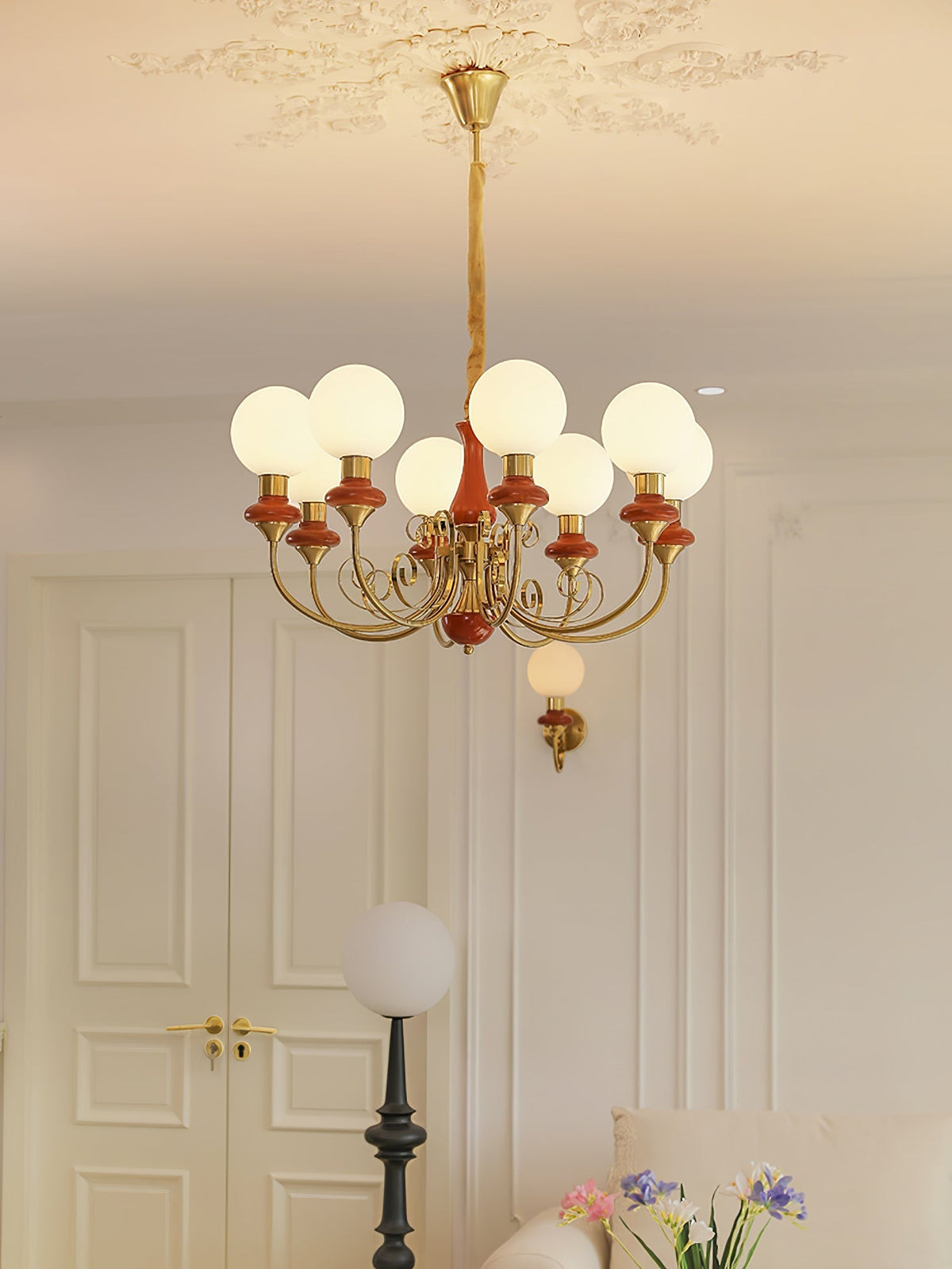 Xyndora Glass Chandelier-Moonnatur