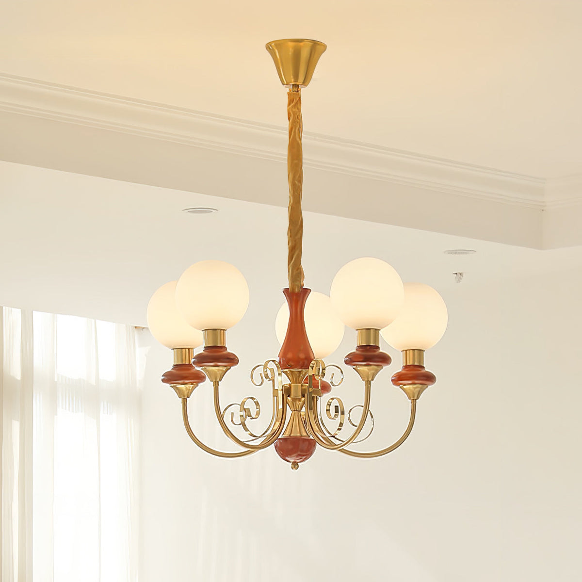 Tarnelelle Glass Chandelier-Moonnatur