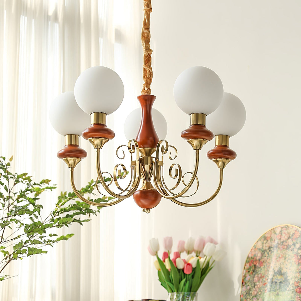Xyndora Glass Chandelier-Moonnatur
